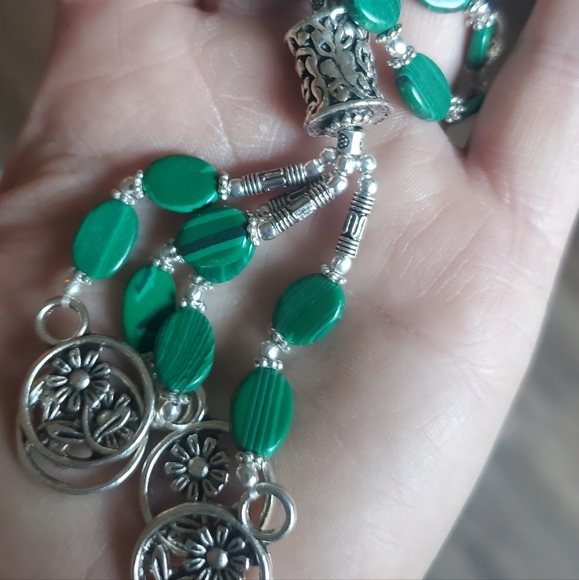 New Unique Mosaic Jasper Silver Necklace. - Picture 4 of 15